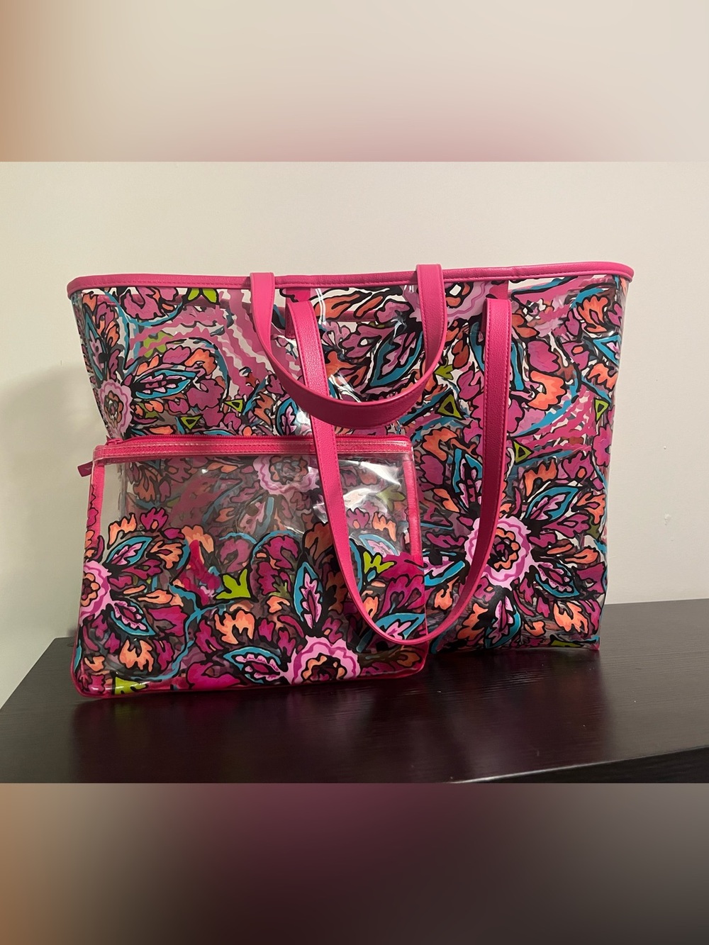 Vera Bradley Sunburst Floral Tote Bag & Pouch